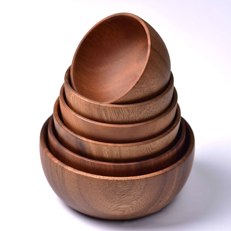 Premium Acacia Wooden Bowl Set