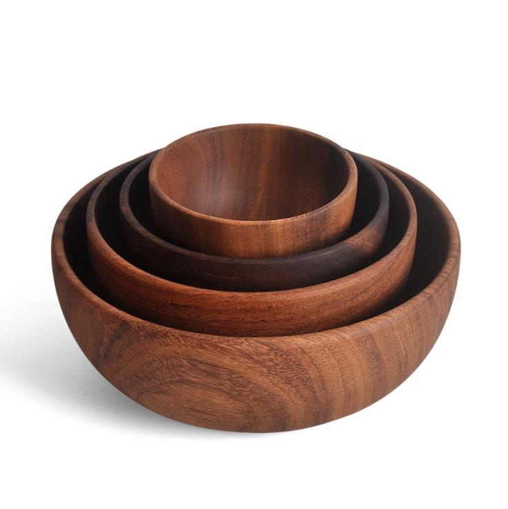 Premium Acacia Wooden Bowl Set